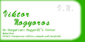 viktor mogyoros business card